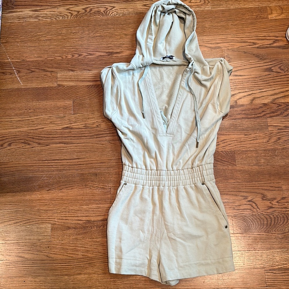 Intermix Hooded Sweatshirt Material Romper